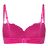 Lace & Shine Padded Underwired Bra, Pink