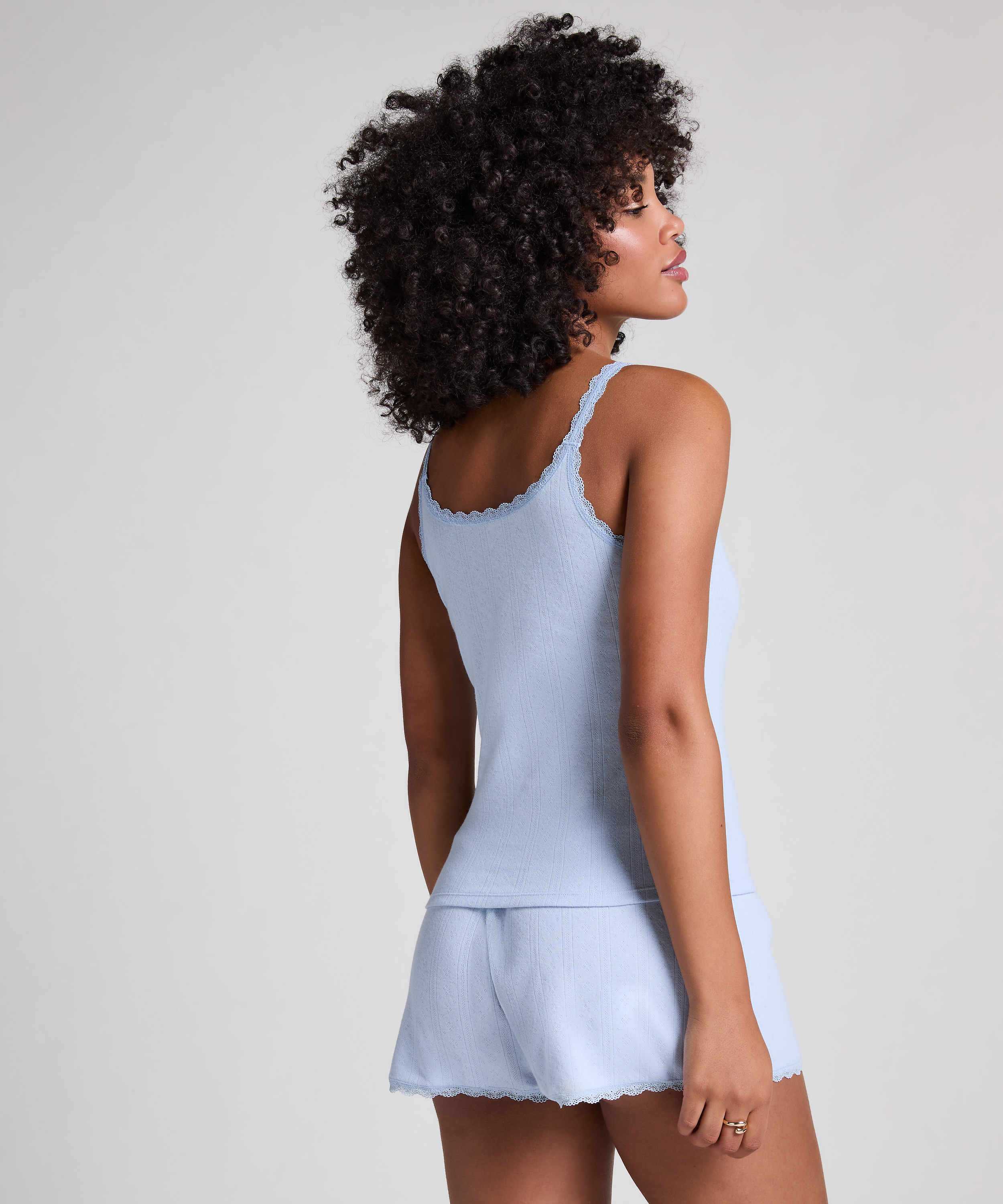 Pointelle Singlet, Blue, main