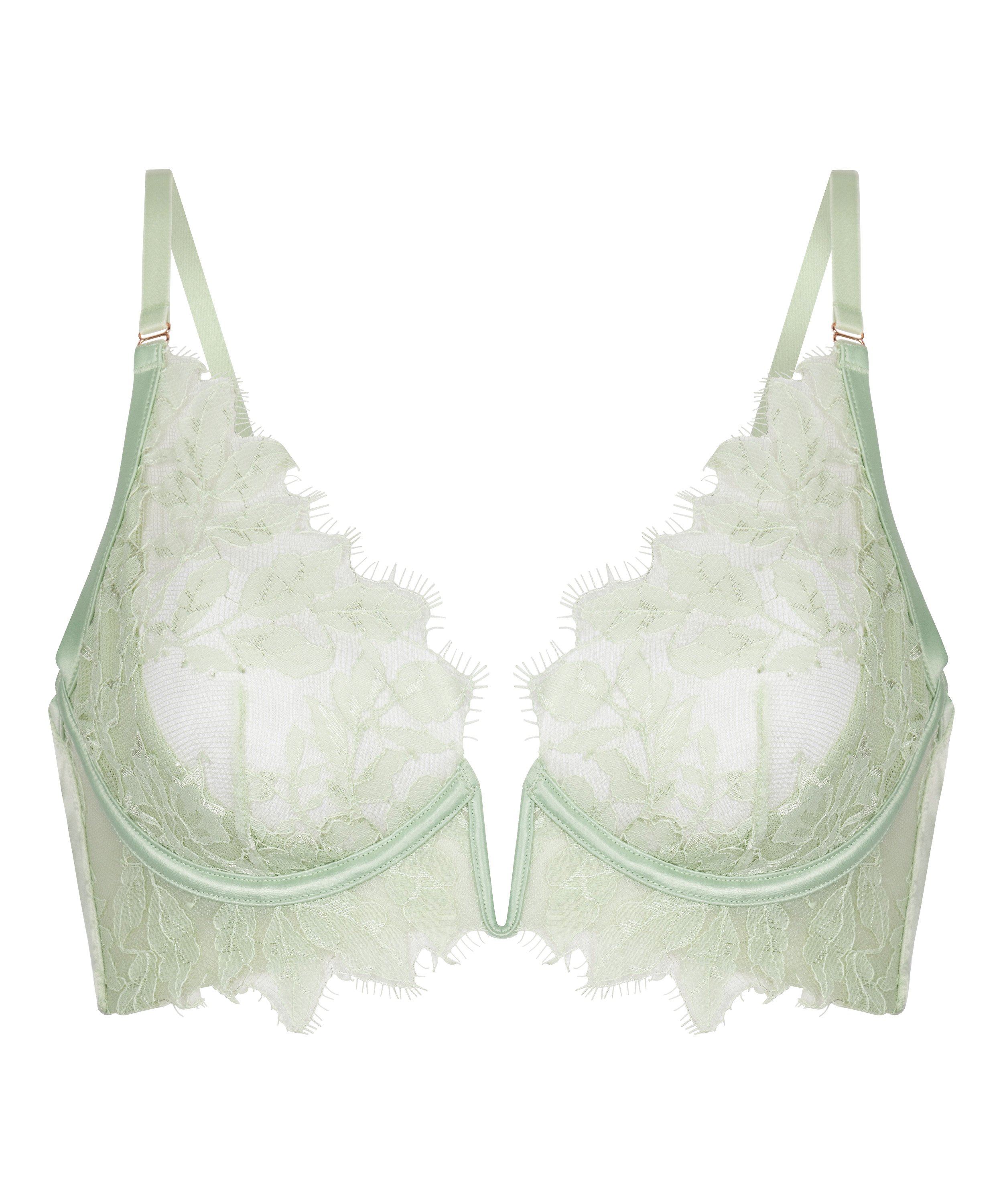 Malou Non-Padded Underwired Bra, Green, main