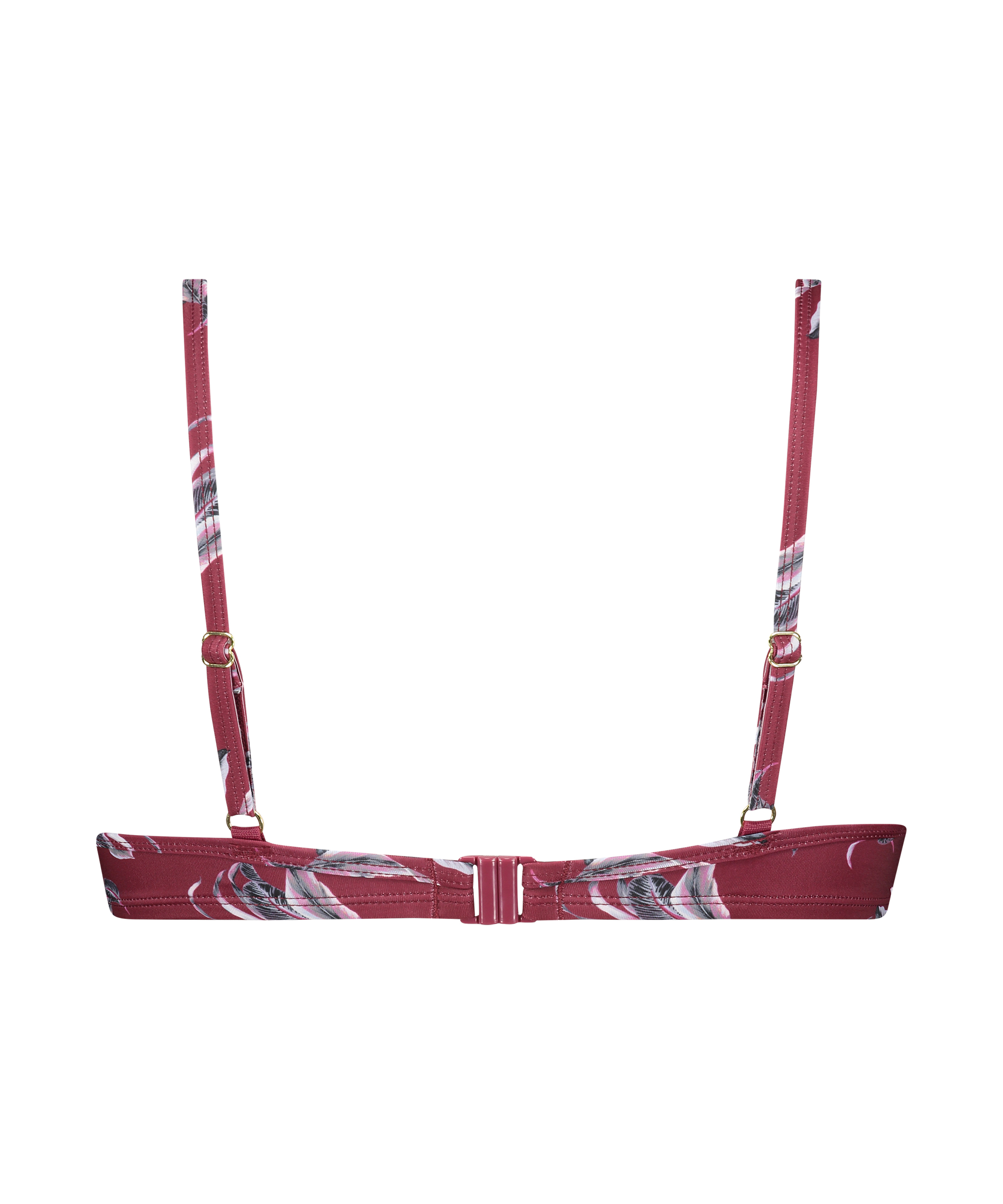 Tropic Glam non-padded underwired bikini top, Red, main