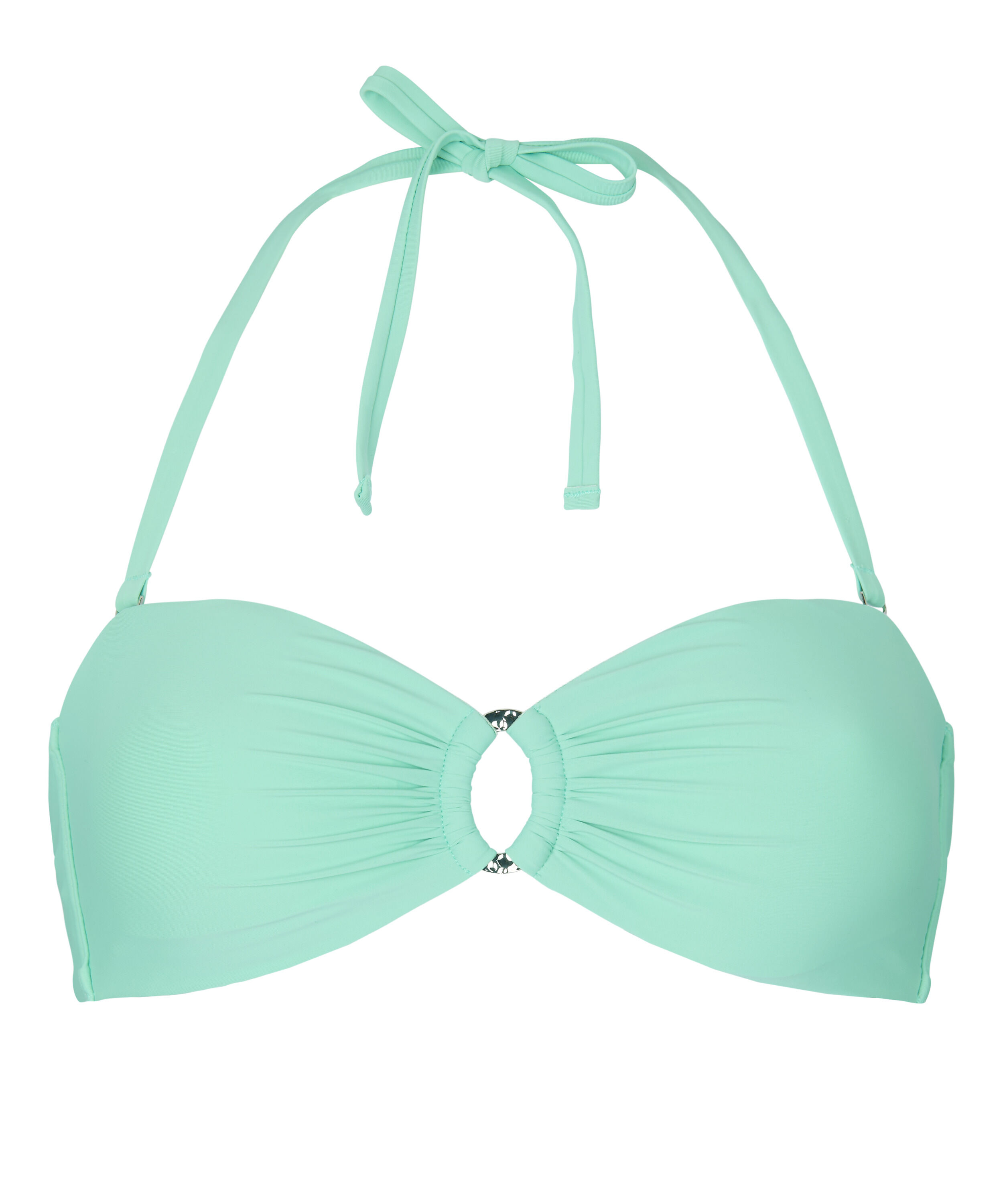 Luxe Bandeau Bikini Top, Green