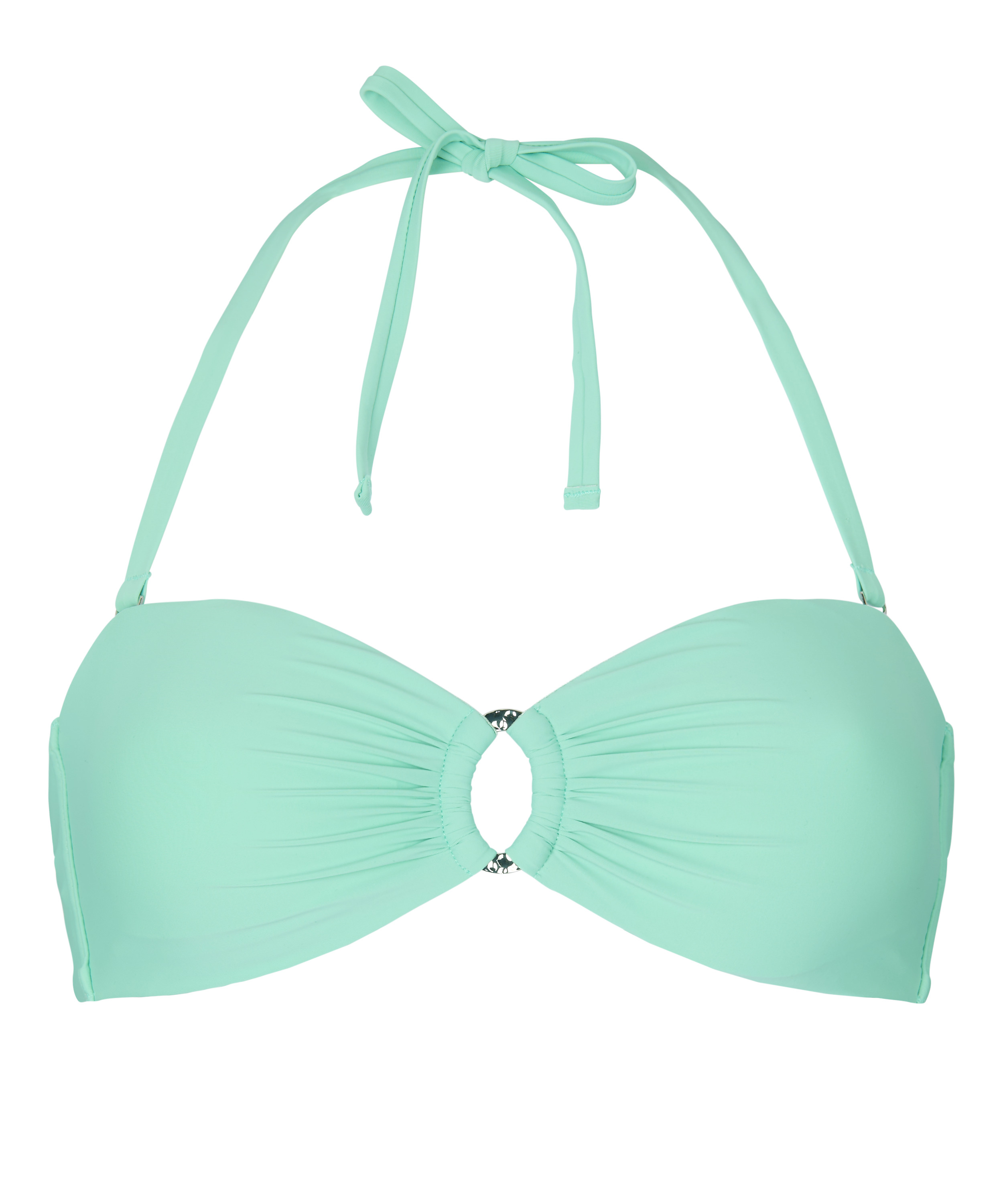 Luxe Bandeau Bikini Top, Green, main