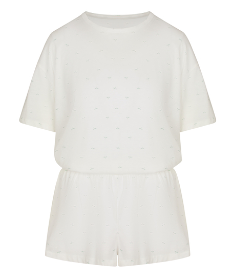 Pyjama Set Cotton, White