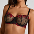 Peonie Non-Padded Underwired Bra, Black