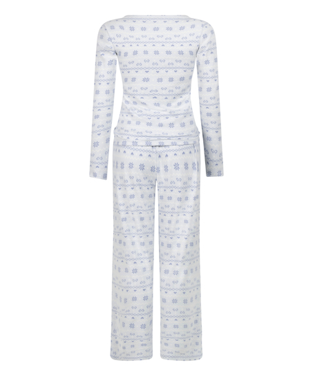 Pyjamaset Jersey Fairisle, Blue