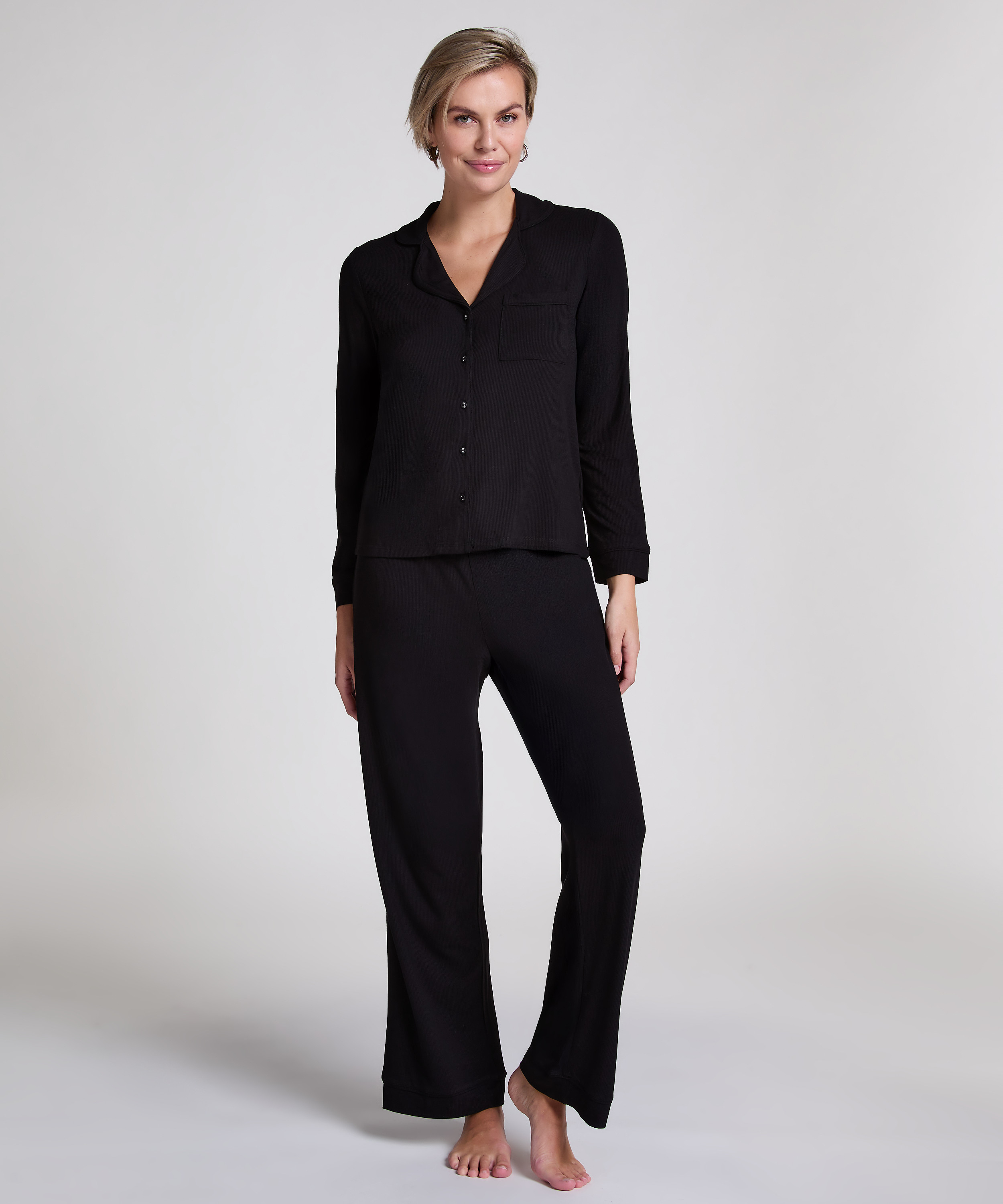 Jacket Rib Essential, Black, main
