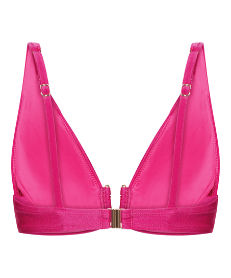 Luna Triangle Bikini Top, Pink