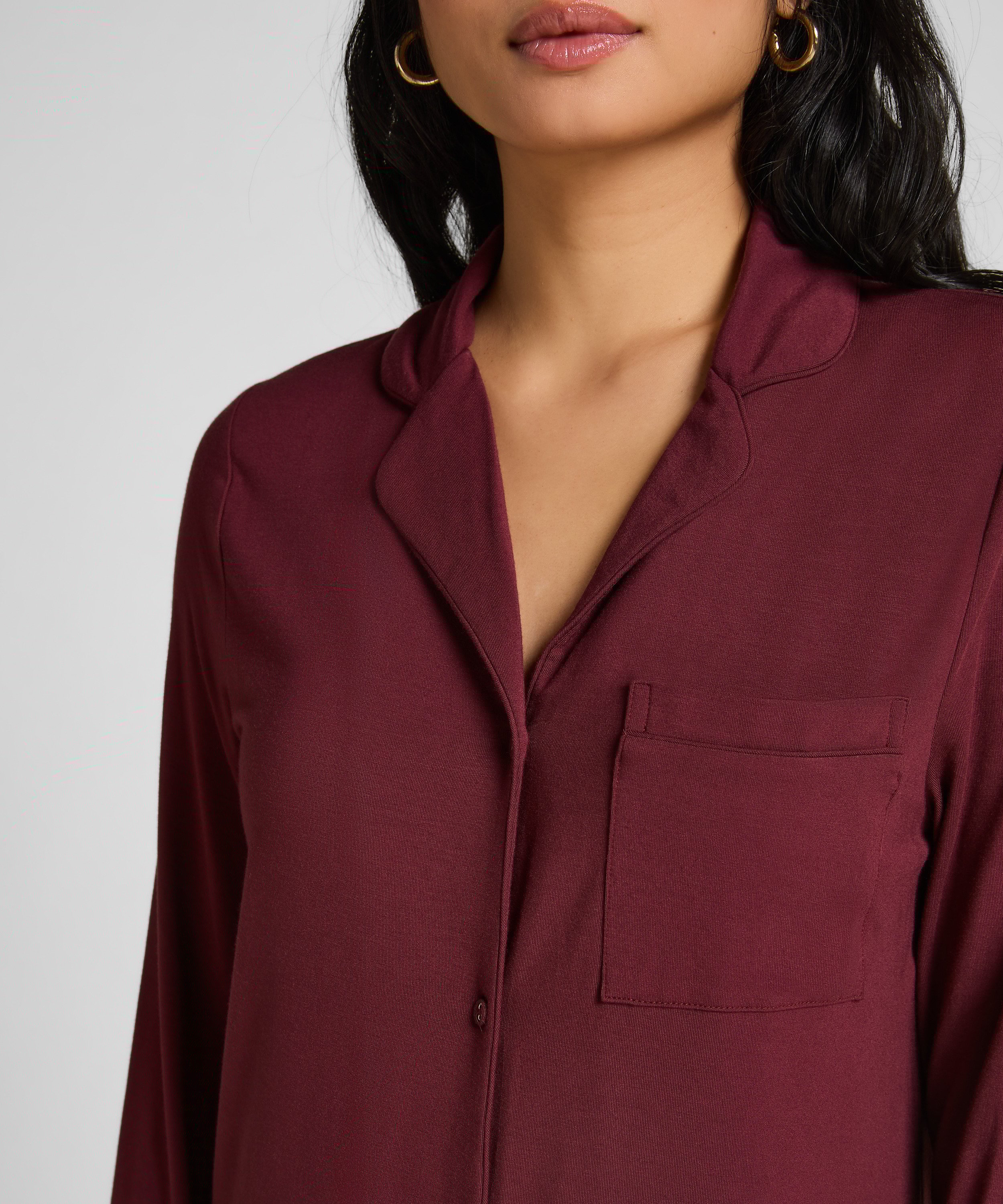 Essential Jersey Shirtdress, Purple, main