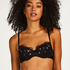Violet Padded Underwired Bra, Black