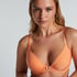 Plunge Padded Underwired Bra, Orange