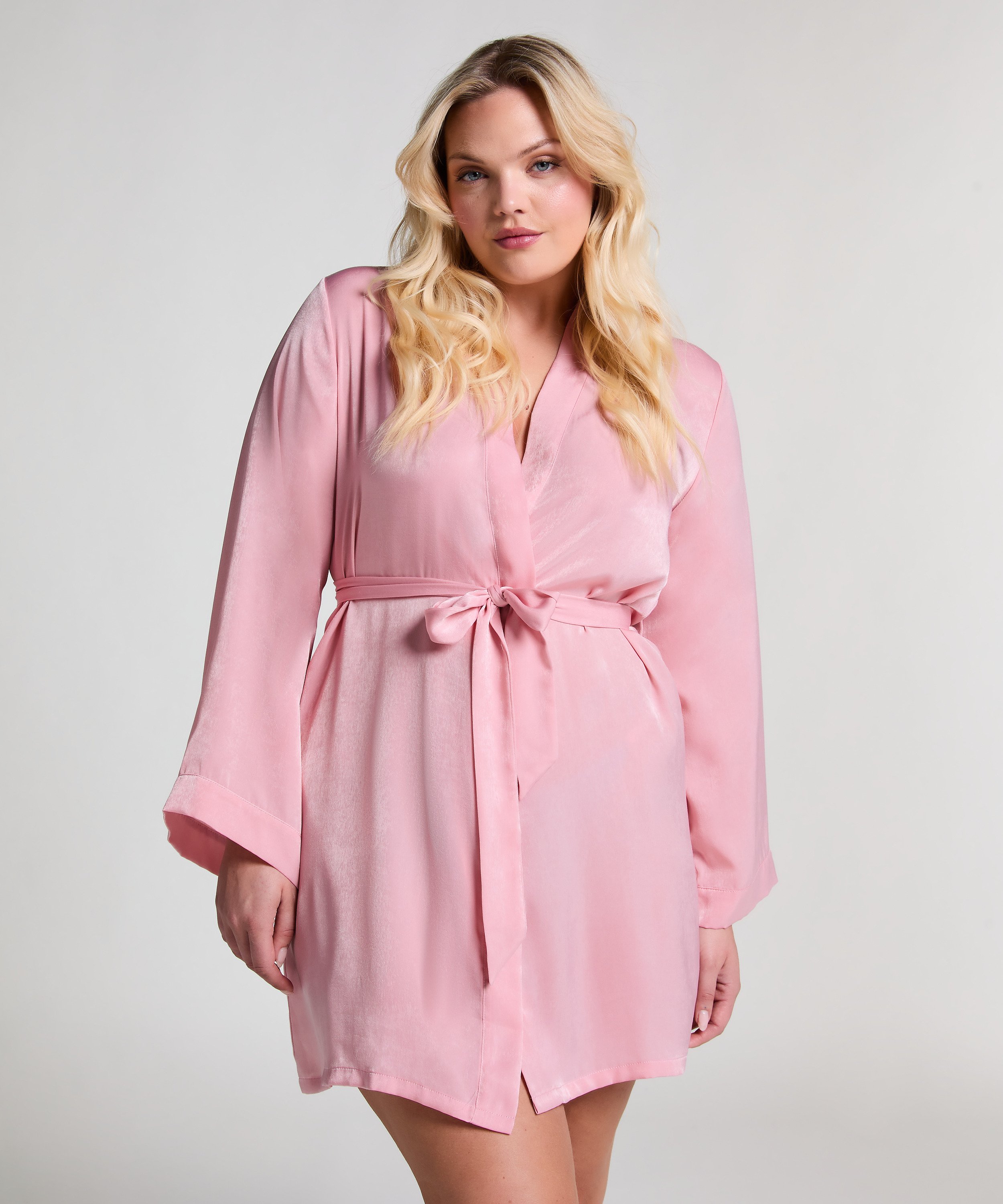 Satin Kimono, Pink, main
