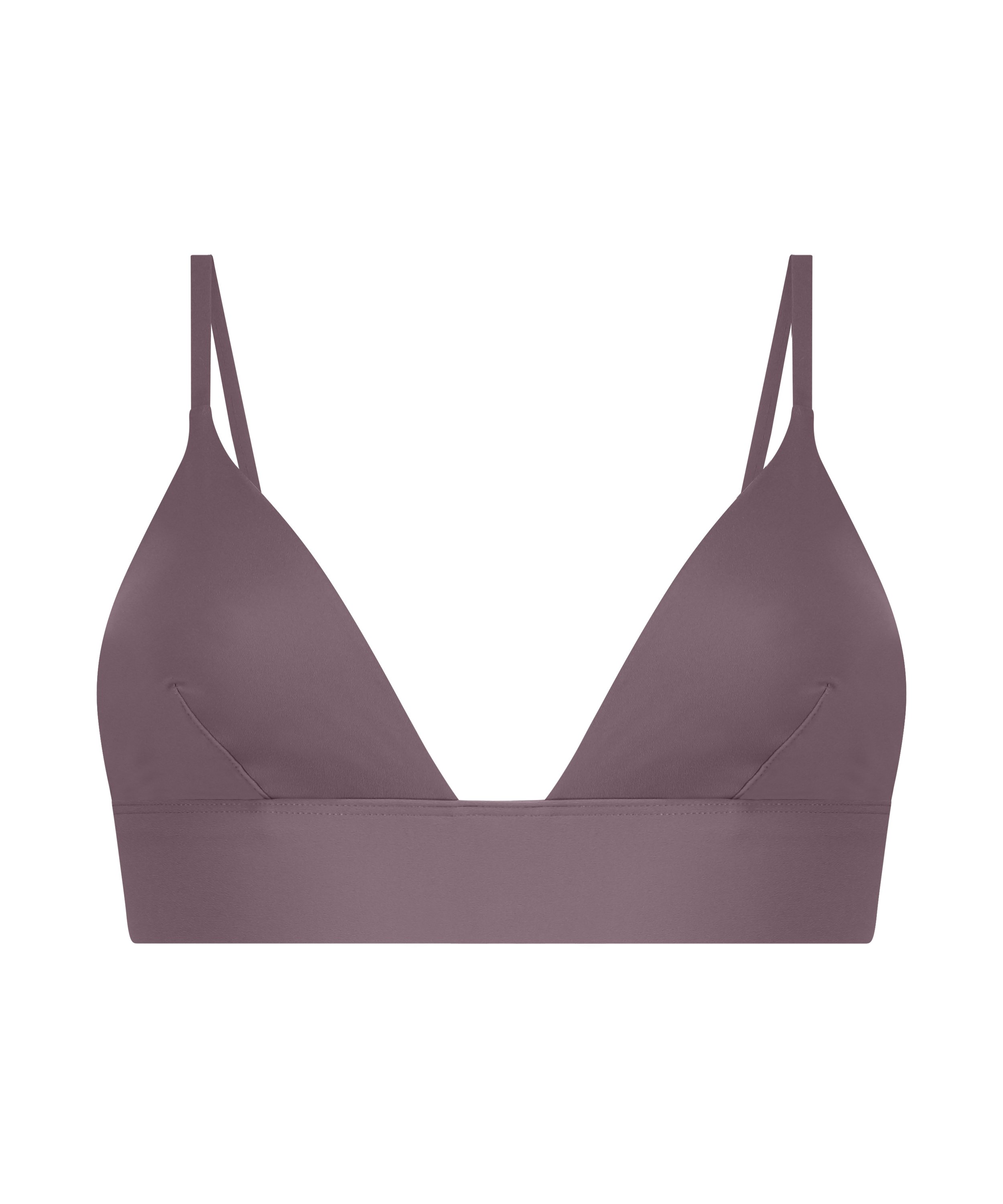 Smooth Triangle Bralette, Brown, main