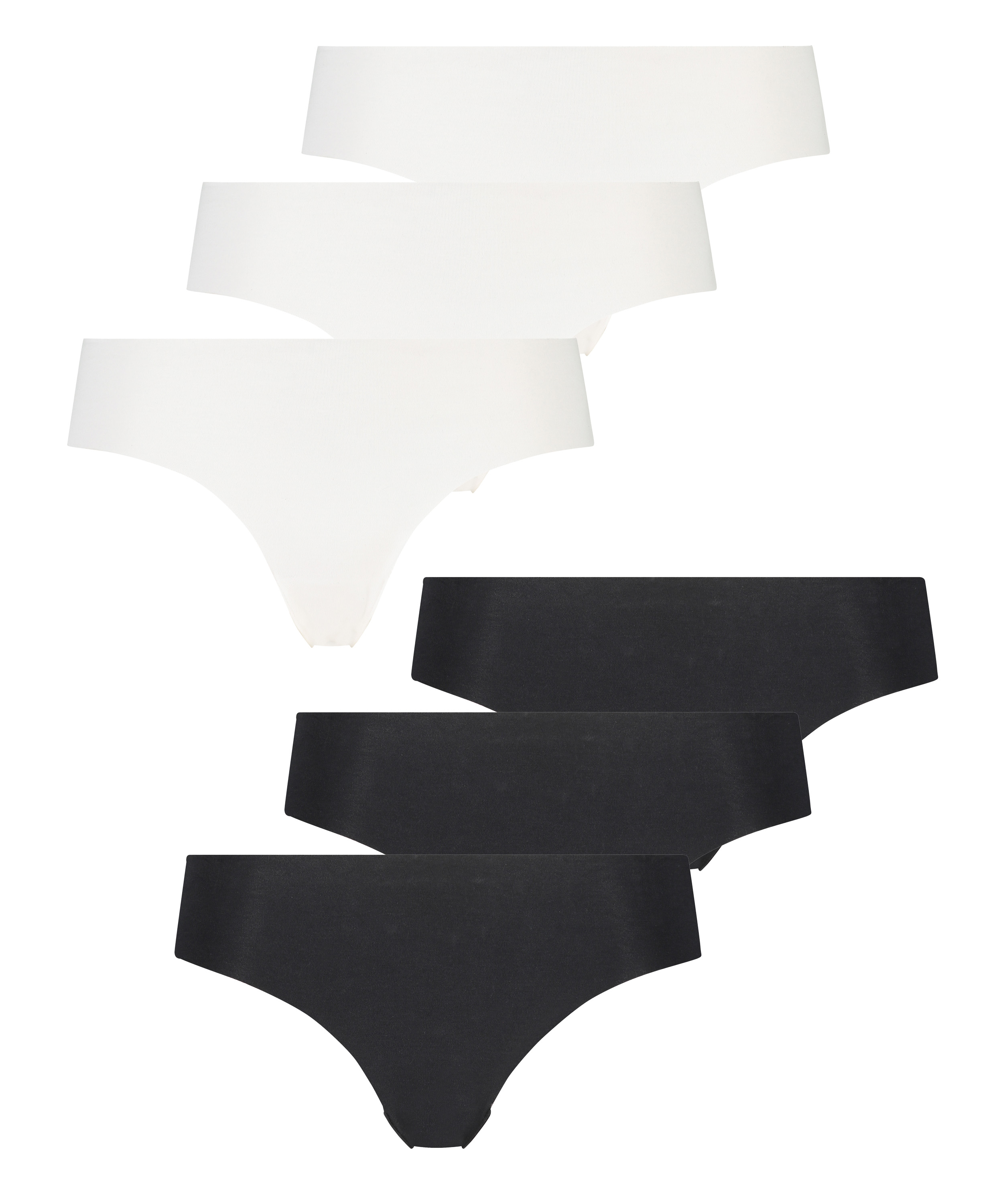 6-pack invisible cotton Brazilian, White, main