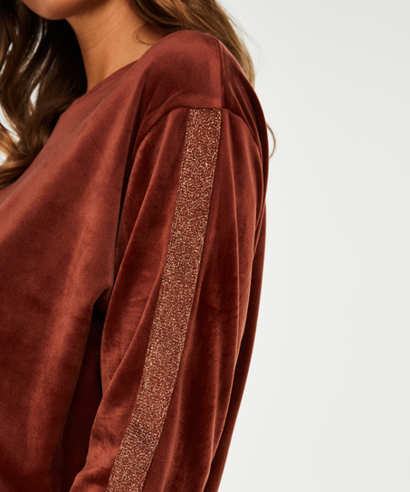 Velvet Shimmer maternity top, Brown