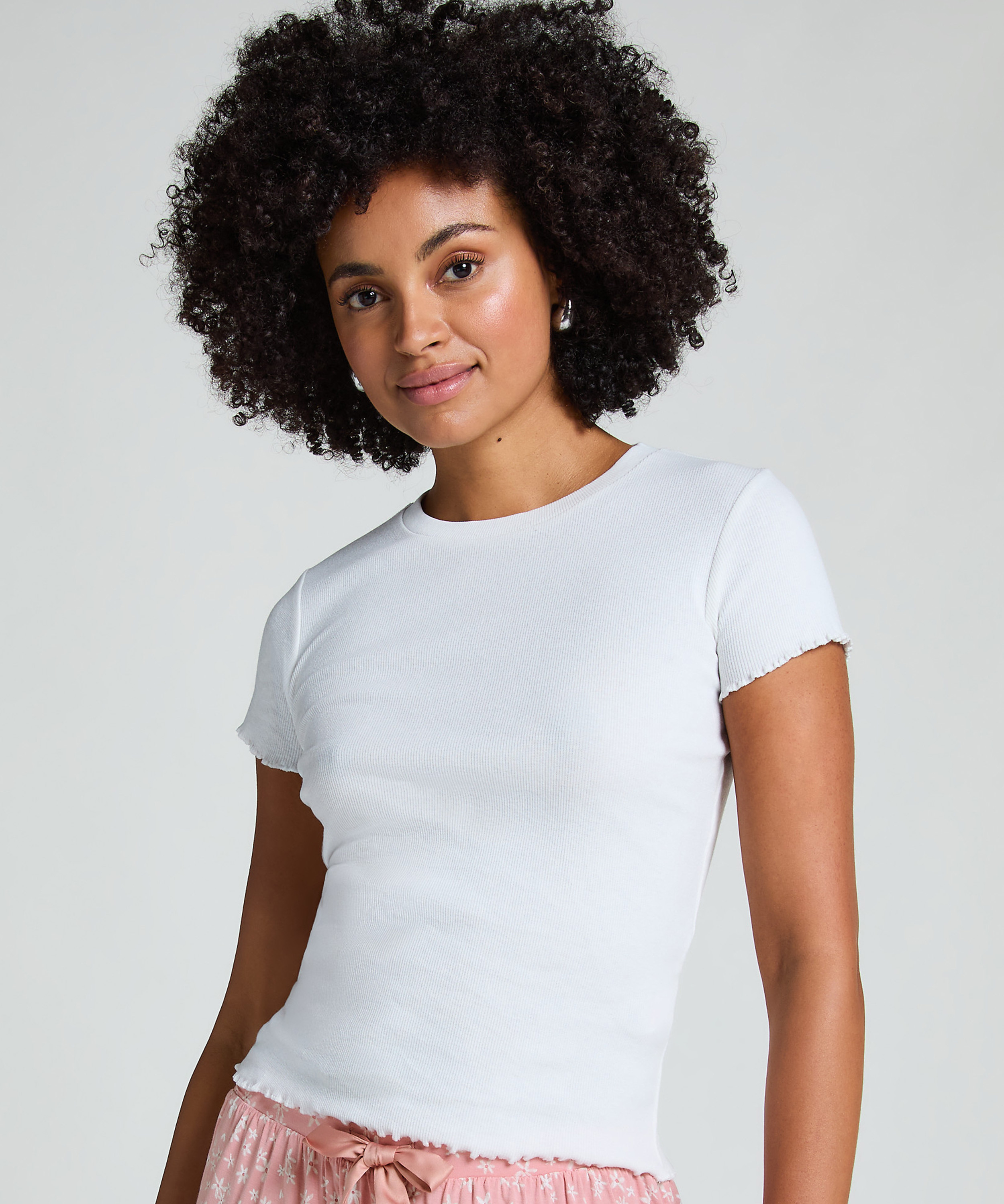 Short Sleeve Cotton Shirt, White, main