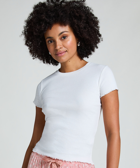 Short Sleeve Cotton Shirt, White