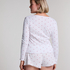 Pointelle Pyjama Top, White