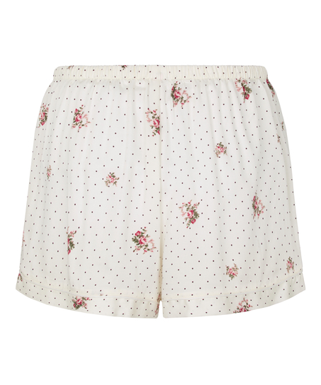 Pyjama Short Satin, White