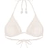 Giselle Triangle Bikini Top, White
