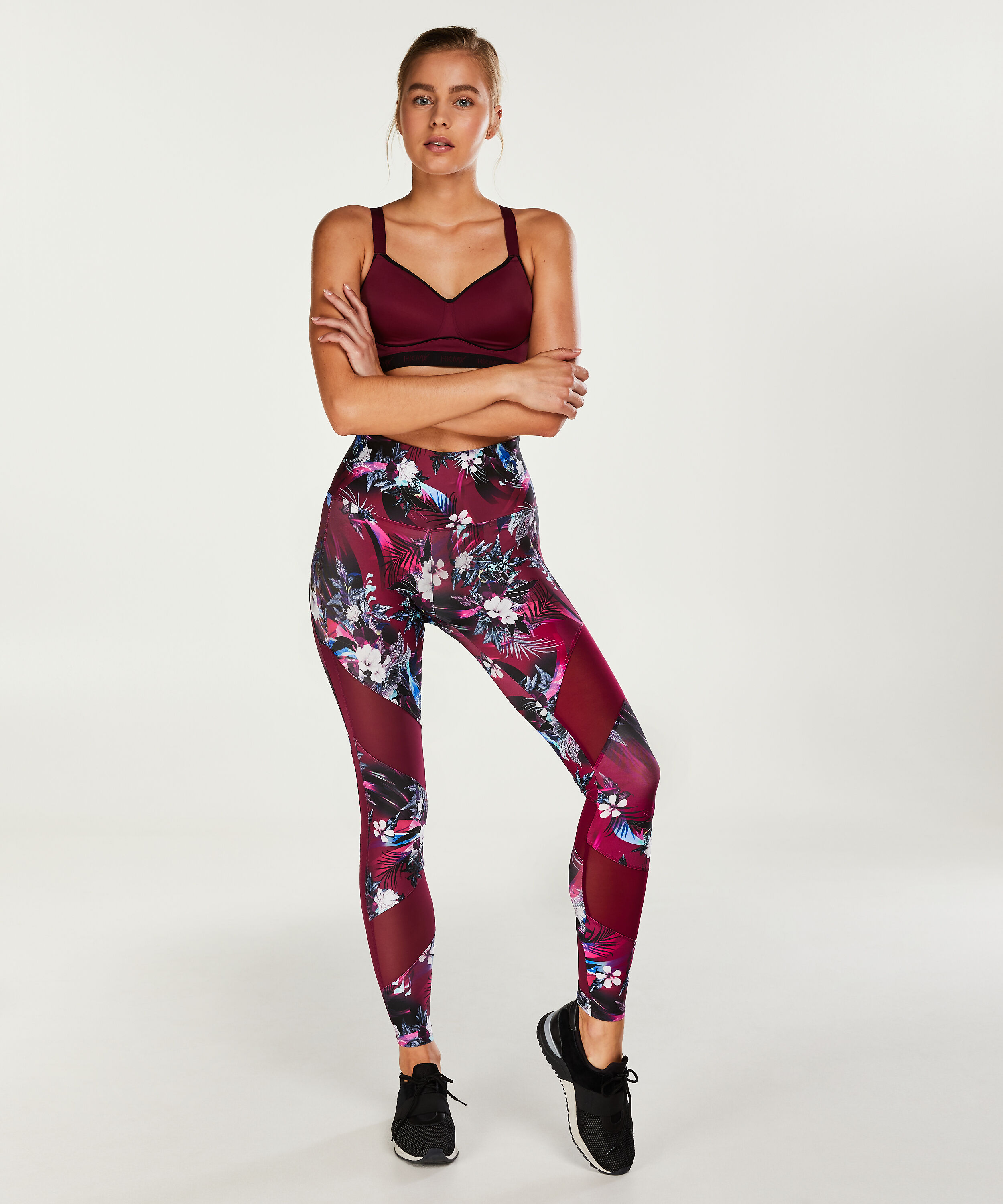 HKMX High Waist Level 2 Sports Leggings, Purple
