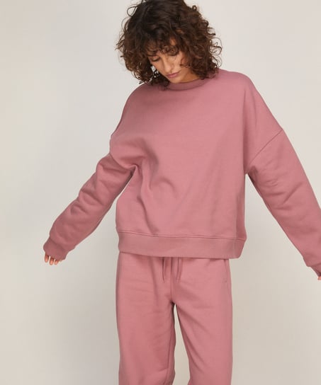 Pant barrel brushed sweat, Pink