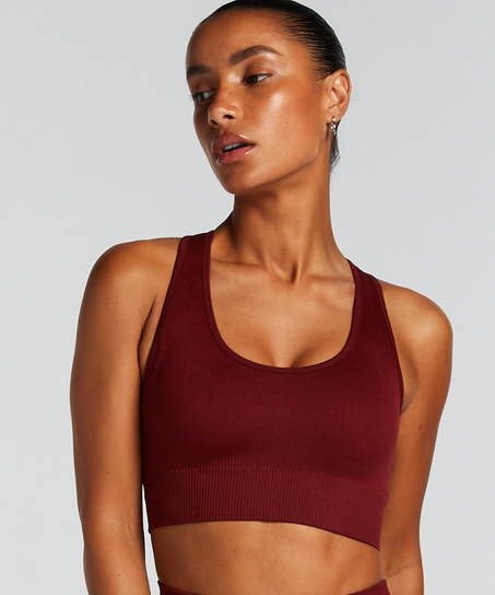 HKMX Seamless Sports Bra, Red