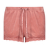 Velvet lace shorts, Pink