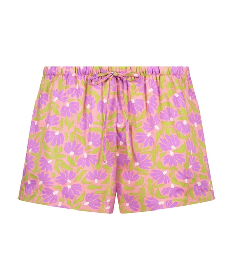Satin pyjama shorts, Pink