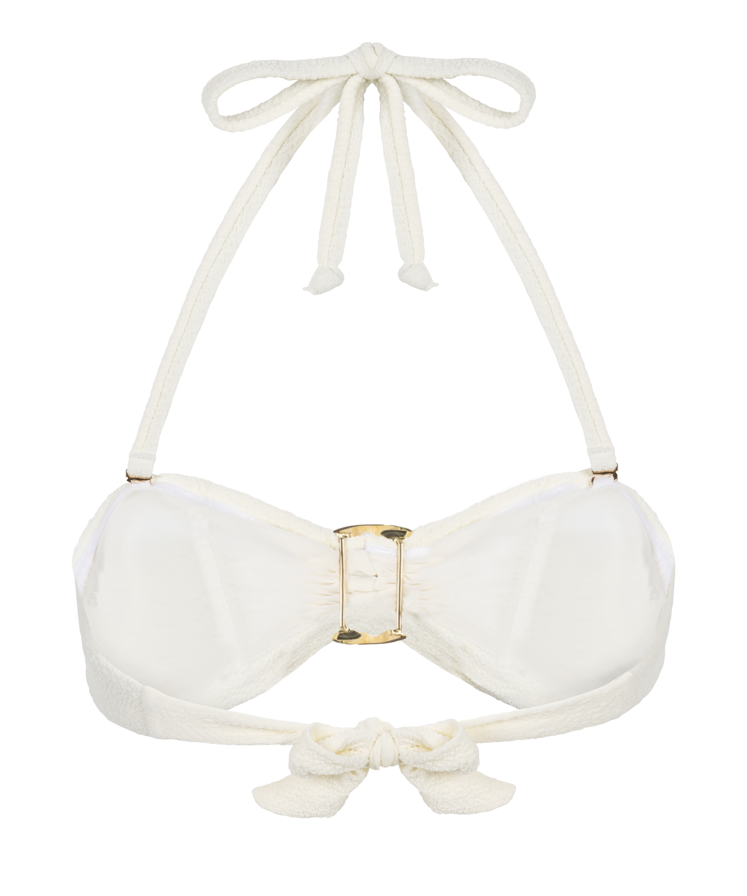 Cabo Bandeau Bikini Top, White, main