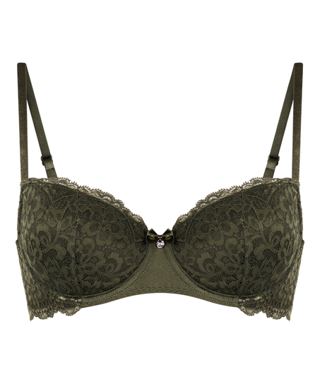 Marine Padded Underwired Bra, Green
