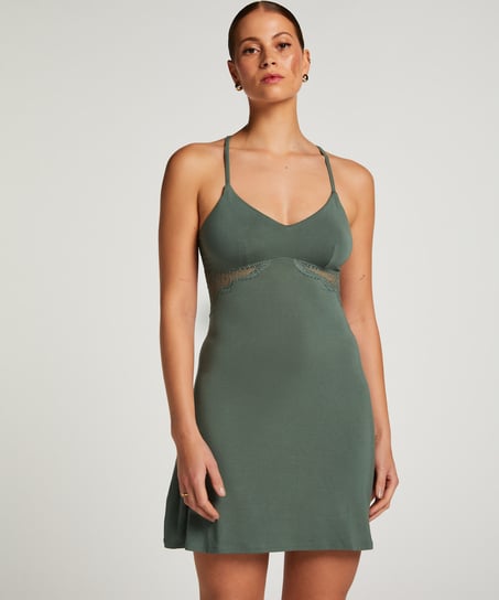 Nova Jersey Slip Dress, Green