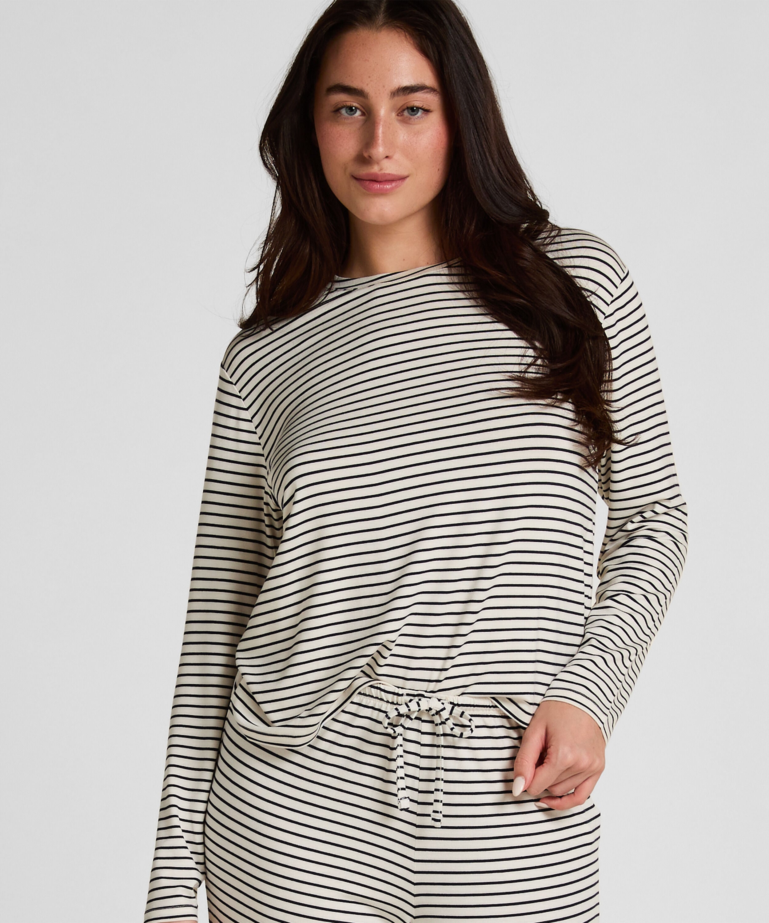 Pyjama Top Loose Jersey, White