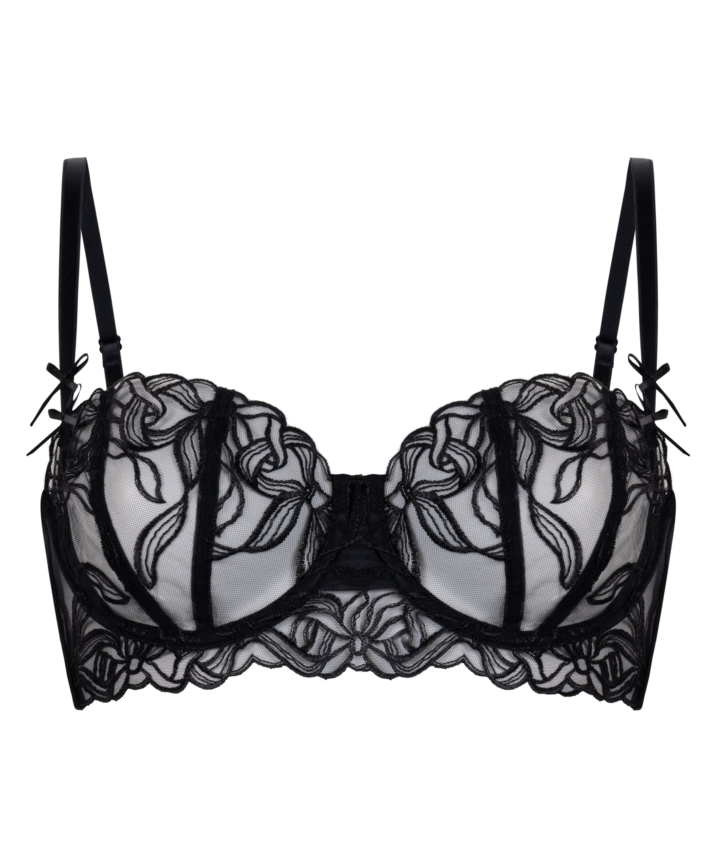 Beau Non-Padded Underwired Bra, Black, main