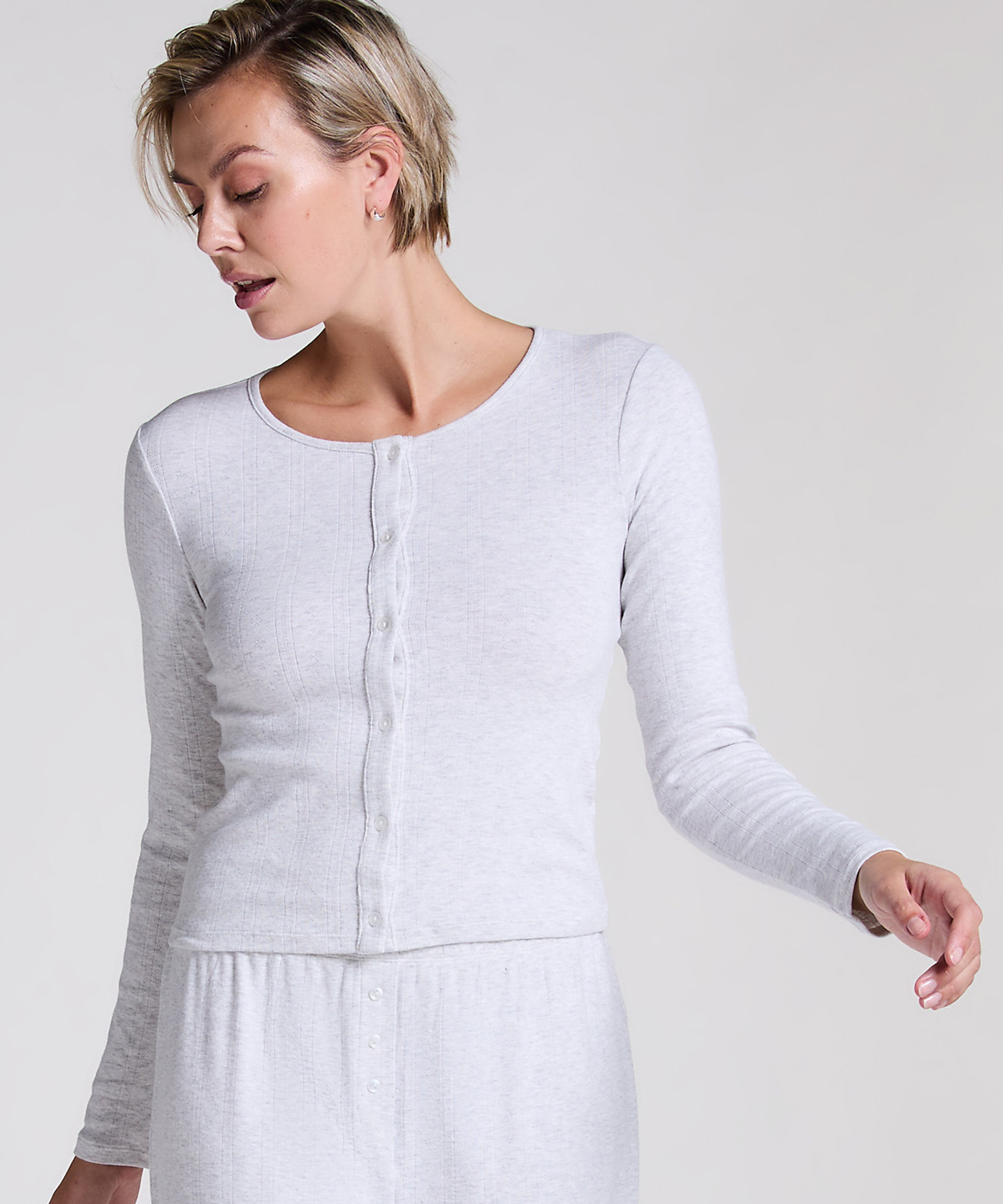 Pyjama Top, Gray, main