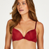 Plunge Padded Underwired Bra, Red