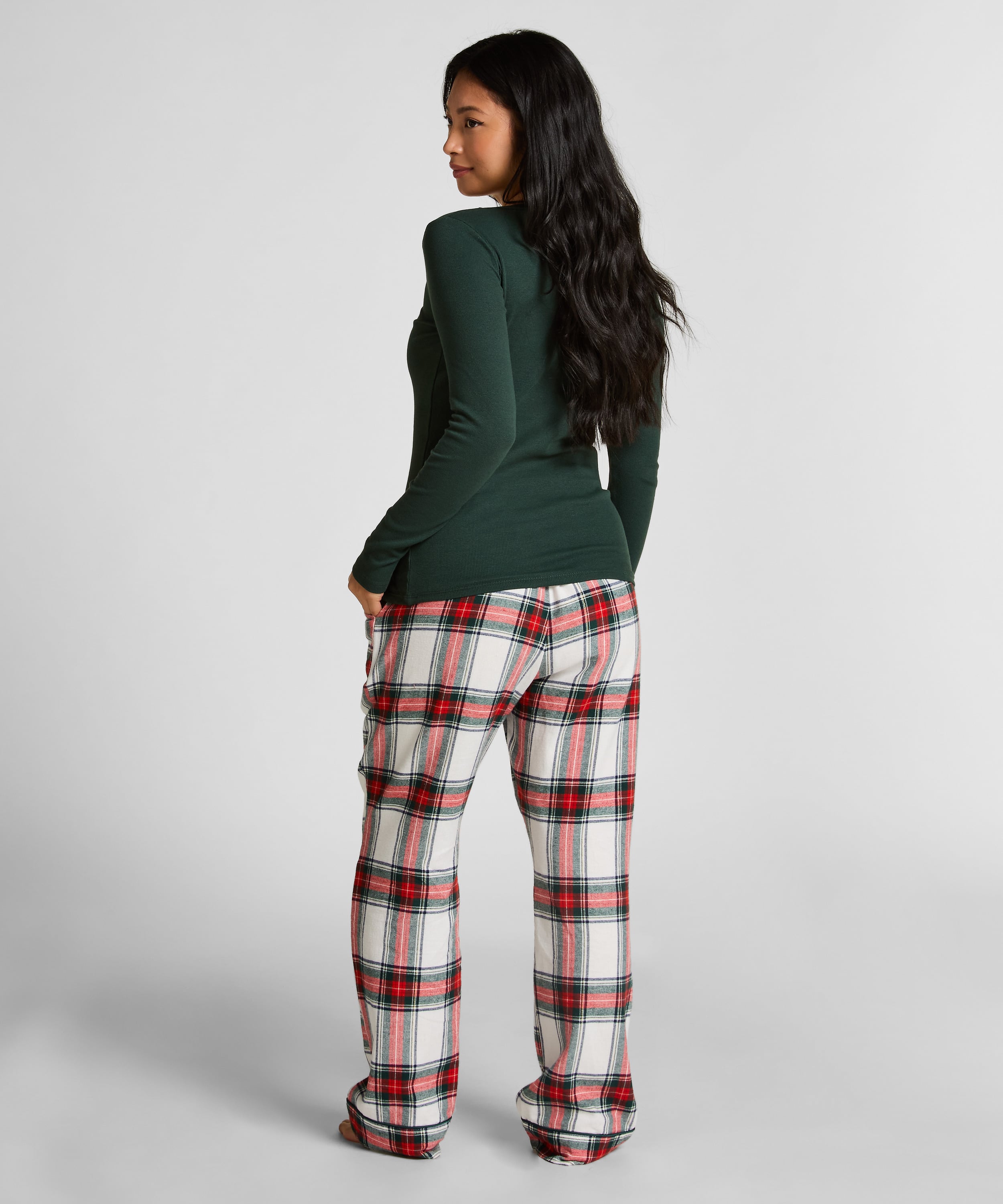 Cotton Pyjama Top, Green, main