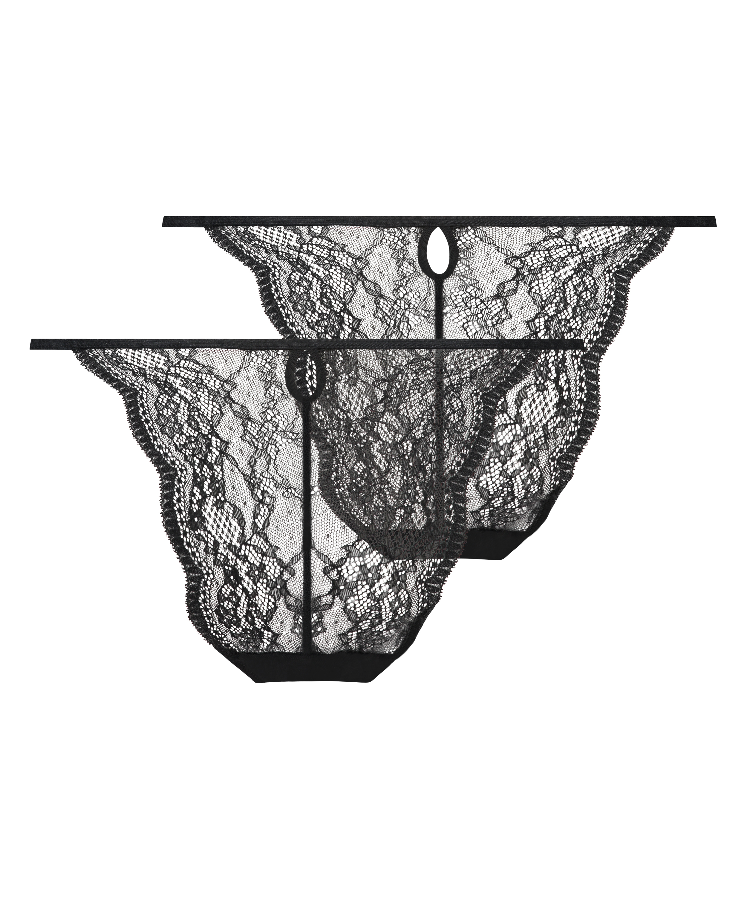 2-pack Isabelle Brazilian knickers, Black, main