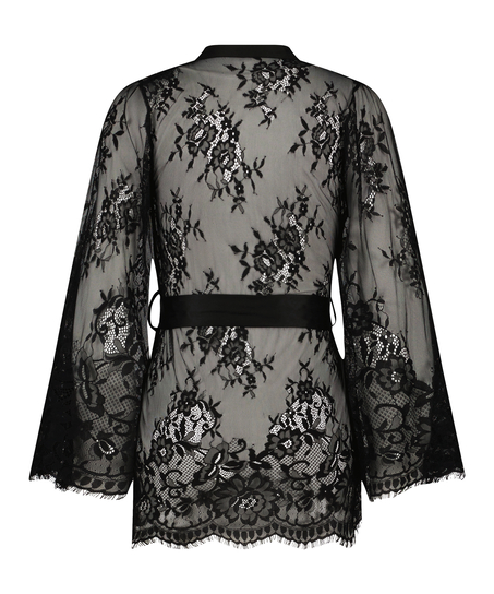 Isabelle Lace Kimono, Black