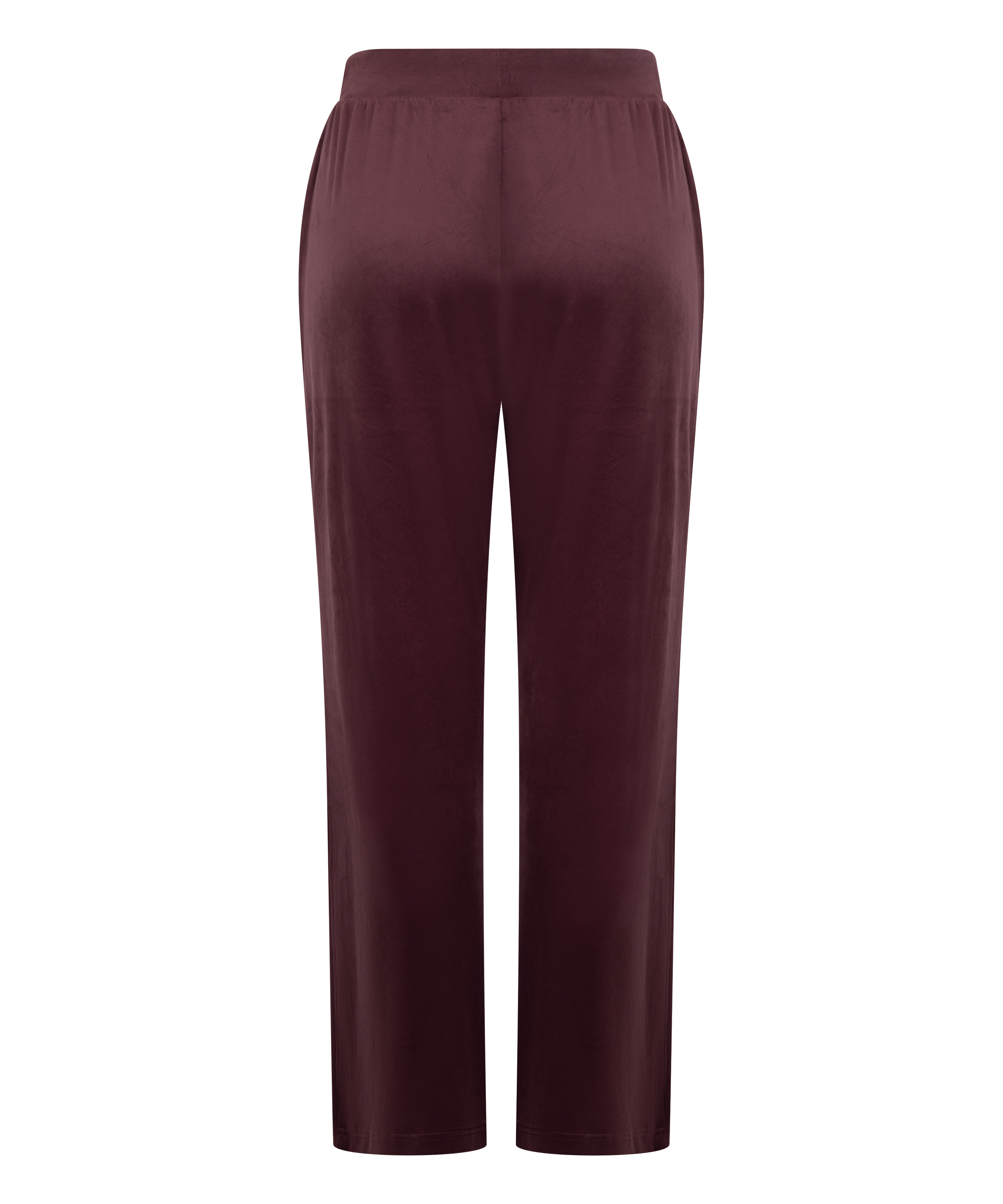 Velours Pyjama Pants, Red, main