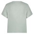 Rib Short-Sleeved Top, Green
