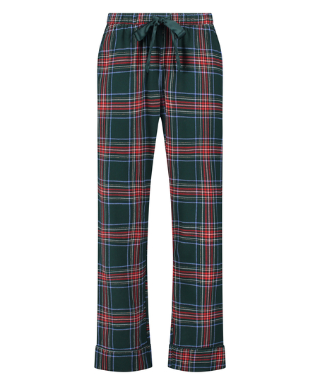 Flannel Pyjama Pants, Green