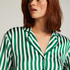 Satin Long-Sleeved Jacket, Green