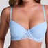 Cherry Padded Underwired Bra, Blue