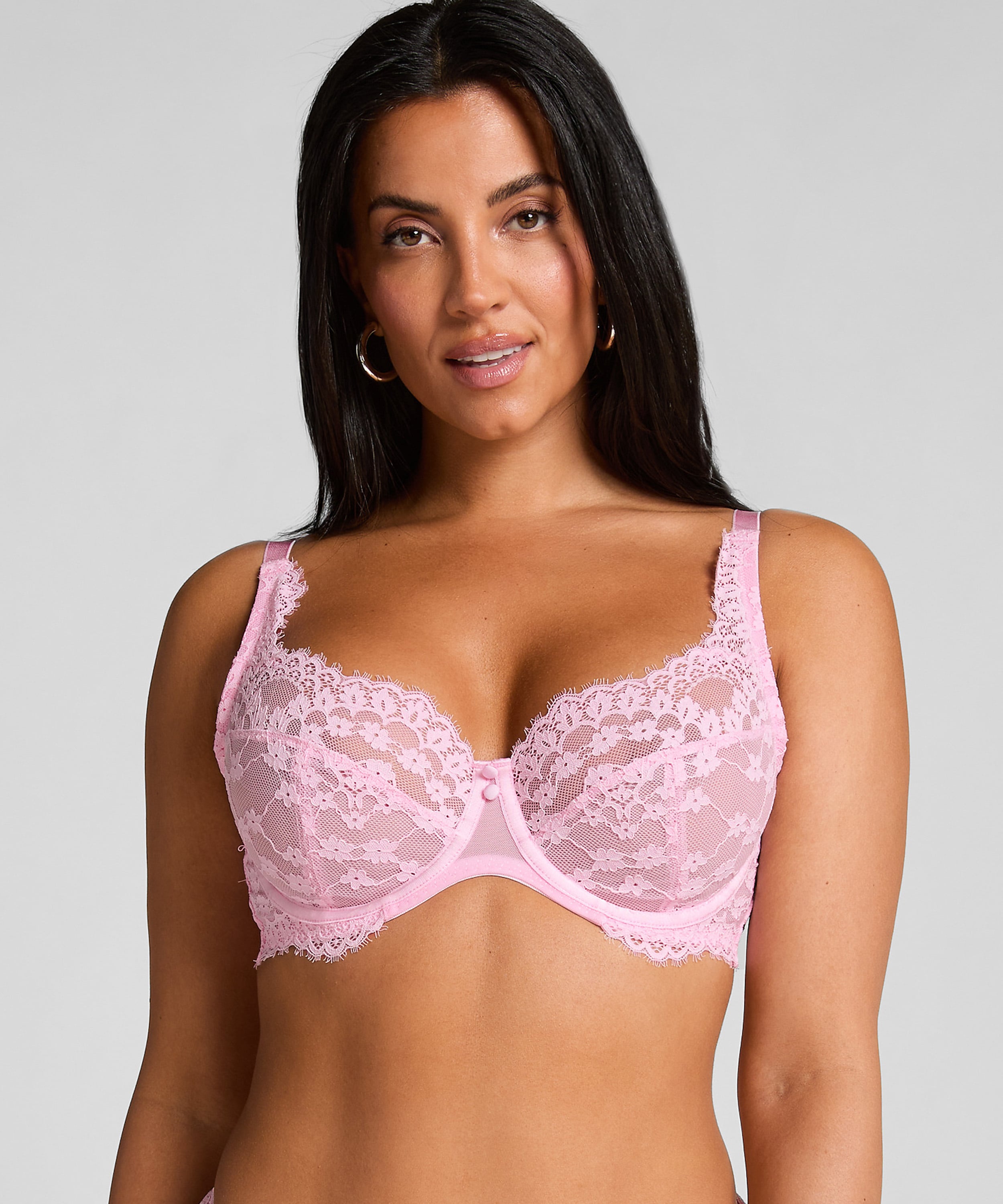 Daisy Non-Padded Underwired Bra, Pink, main
