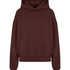Hoodie brushed sweat, Brown