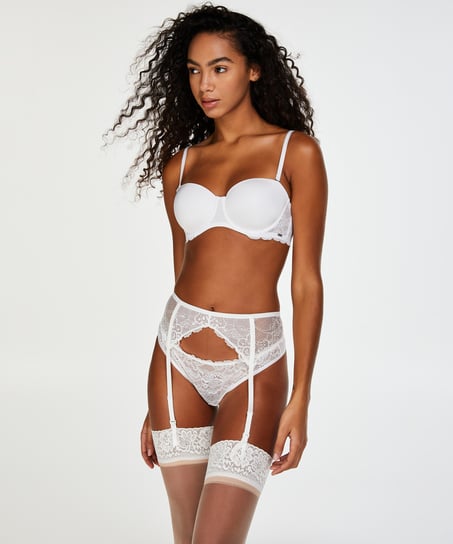 Suspenders, White