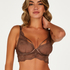 Raquel Non-Padded Longline Underwired Bra, Brown