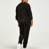 Velvet Lurex jogging bottoms, Black