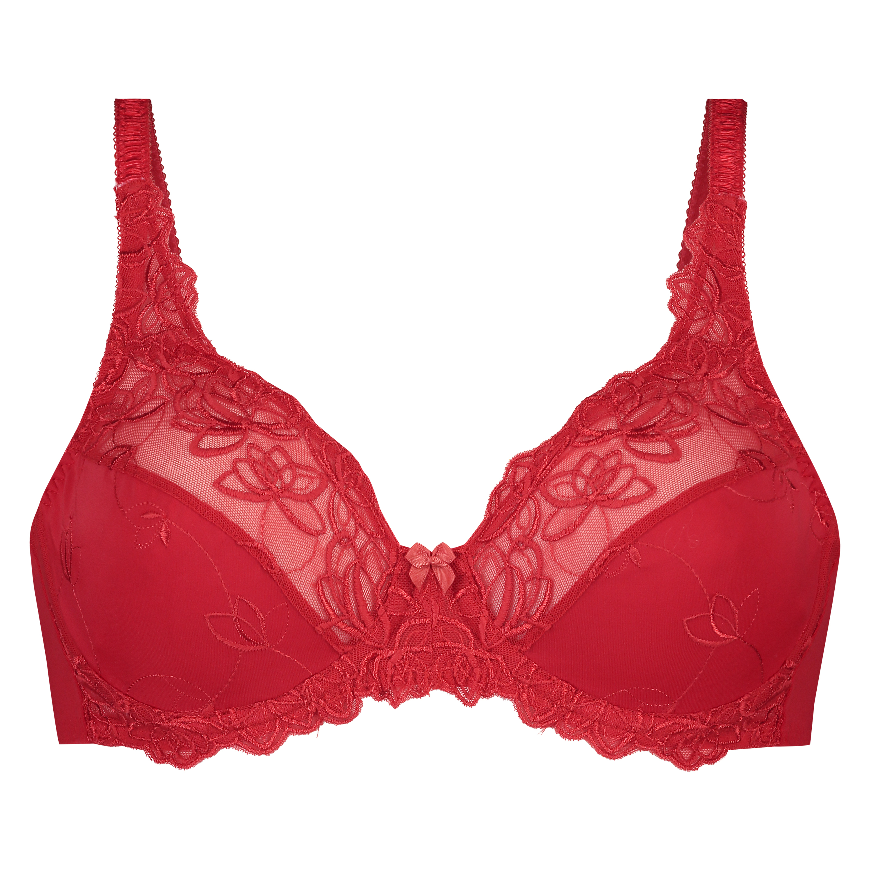 Diva Non-Padded Underwired Bra, Red, main