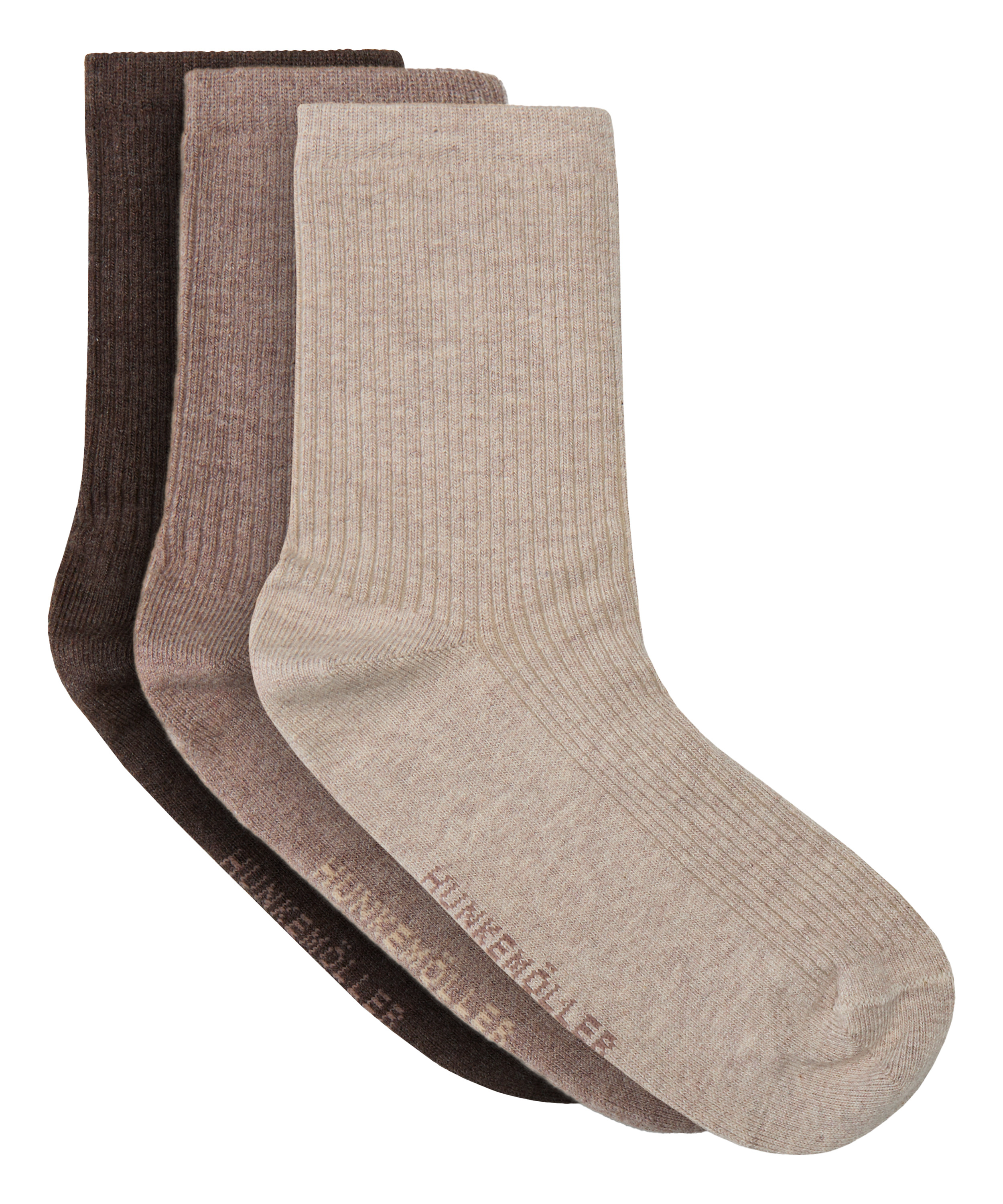 3-Pack Cotton Crew Socks, Orange, main